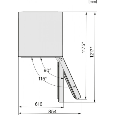 Соло холодильники-морозильники Miele KFN4799AD obsw/matt EU1
