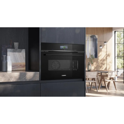 Компактный духовой шкаф с микроволновым режимом Siemens CM678G4S1