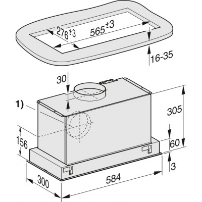 Вбудований витяжний модуль (Extractor units) Miele DA 2360