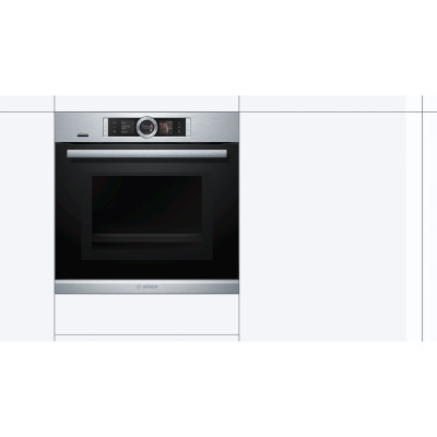 Духова шафа з функцією пароварки і мікрохвильовим режимом Bosch HNG6764S6