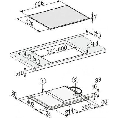 Индукционная нанель конфорок Miele KM 7361 FL Индукционная нанель конфорок Miele KM 7361 FL