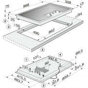 Газовая панель конфорок Miele KM 2356-1 EDST