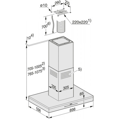Вытяжка декоративная настенная Miele DA 6698 D BRWS