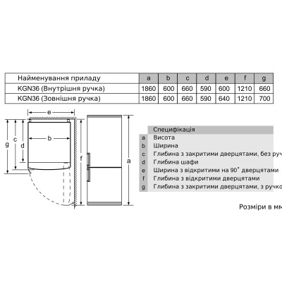 Двокамерний холодильник Bosch KGN36NW306 Двокамерний холодильник Bosch KGN36NW306