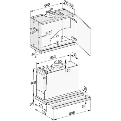 Встроенная вытяжка с плоской выдвижной панелью Miele DAS 4630 Встроенная вытяжка с плоской выдвижной панелью Miele DAS 4630