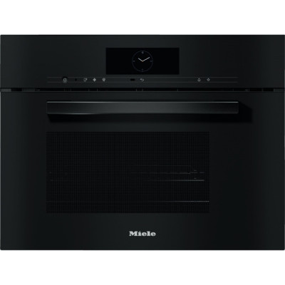 Компактный духовой шкаф с функцией пароварки и микроволновым режимом Miele DGM 7840 OBSW