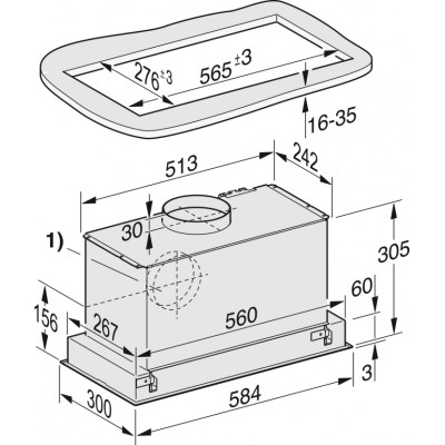 Вбудований витяжний модуль (Extractor units) Miele DA 2668