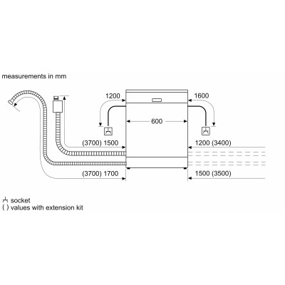 Вбудована посудомийна машина Bosch SMH4ECX28E