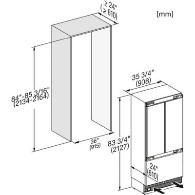 Холодильник-морозильник KF 2981 Vi