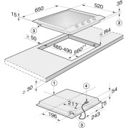 Газовая панель конфорок Miele KM 2010 EDST