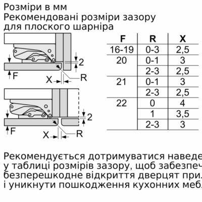 Вбудований двокамерний холодильник Bosch KIS87AF30U