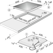 Газова панель конфорок Miele KM 3010