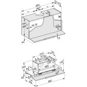 Встроенная вытяжка с плоской выдвижной панелью Miele DAS 8930