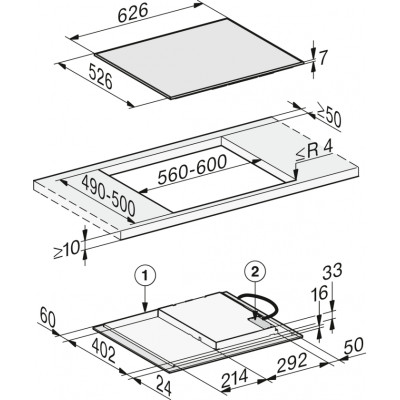Индукционная нанель конфорок Miele KM 7361 FR