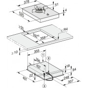 Газова панель конфорок (1 двоконтурна конфорки) Miele CS 7101-1 FL