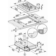 Газова панель конфорок (2 конфорки) Miele CS 7102-1 FL