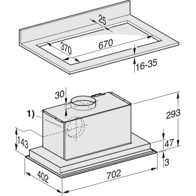 Вбудований витяжний модуль (Extractor units) Miele DA2578