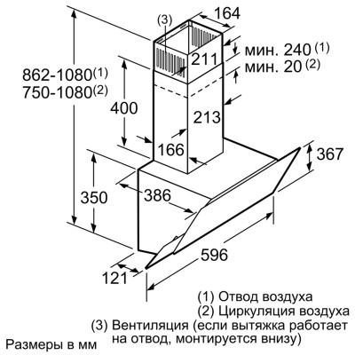 Вытяжка Bosch DWK065G20R-(p) (выставочный образец)