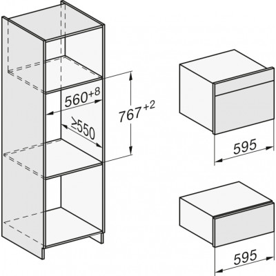 Встраиваемый компактный духовой шкаф с функцией пара Miele DGC 7440 HCX Pro GRGR Встраиваемый компактный духовой шкаф с функцией пара Miele DGC 7440 HCX Pro GRGR