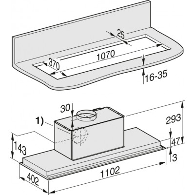 Вбудований витяжний модуль (Extractor units) Miele DA 2518