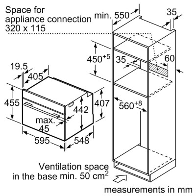 Компактна духова шафа з мікрохвильовим режимом  Bosch CMG633BW1