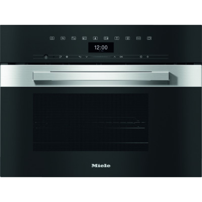 Компактный духовой шкаф с функцией пароварки и микроволновым режимом Miele DGM 7440 CLST