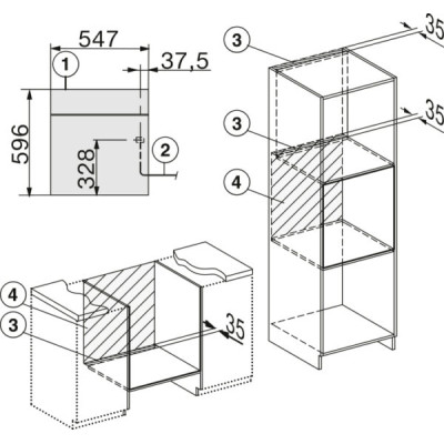 Встраиваемый компактный духовой шкаф с функцией пара Miele DGC 7460 HCX Pro OBSW Встраиваемый компактный духовой шкаф с функцией пара Miele DGC 7460 HCX Pro OBSW