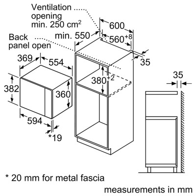 Вбудована мікрохвильова піч Siemens BE555LMS0