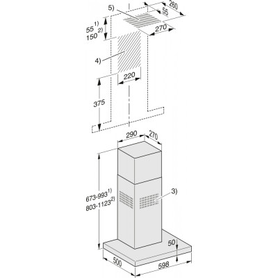 Вытяжка декоративная настенная Miele DAW 1620 EDST