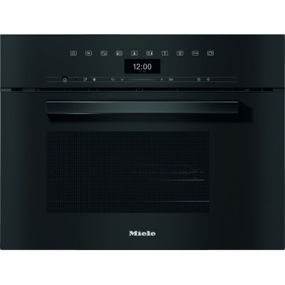 Компактный духовой шкаф с функцией пароварки и микроволновым режимом Miele DGM 7440 OBSW