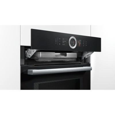 Духова шафа з функцією пароварки і мікрохвильовим режимом Bosch HNG6764B6