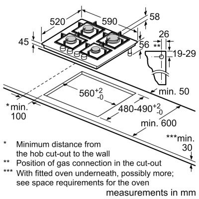 Газова варильна поверхня Bosch PPP6A2M90R
