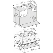 Вбудована витяжка з пласкою висувною панеллю Miele DAS 4640